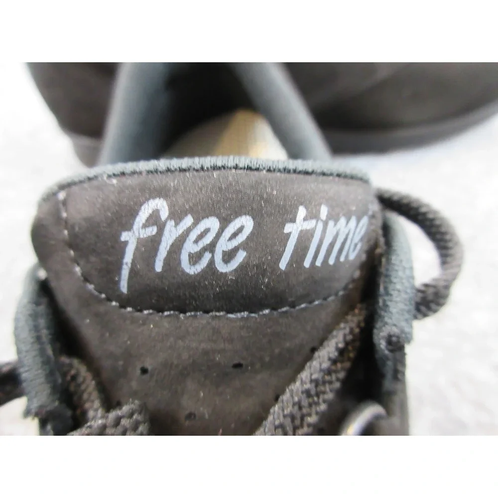 SAS Free Time Shoes Womens Black Charcoal Comfort Leather Walking Size 7.5‎